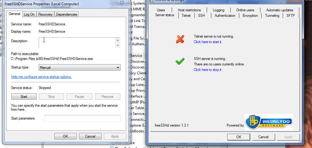 FreeSSHd service.jpg